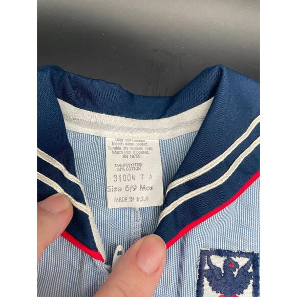 Vintage Baby Navy Outfit Size 6-9 months - Picture 5 of 5